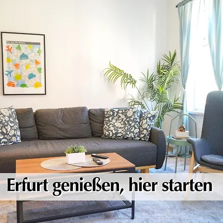 Ihr Rueckzugsort In - Grosszuegiges Altbau-apartment Mit 2sz, Nobilia Kueche, Smart-tv, 250mbts Wifi, Kostenloses Parken - Nur Wenige Minuten Vom Zentrum Und Nordstrand Entfernt - Kostenloser Waschraum Im Gebaeude * Erfurt