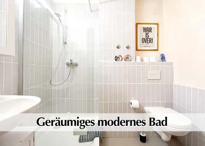 Appartement Ihr Rueckzugsort In - Grosszuegiges Altbau-apartment Mit 2sz, Kingsize Betten, Nobilia Kueche, 55 Zoll Smart-tv, 250mbts Wifi, Kostenloses Parken - Nur Wenige Minuten Vom Zentrum Und Nordstrand Entfernt - Kostenloser Waschraum Im Gebaeude *