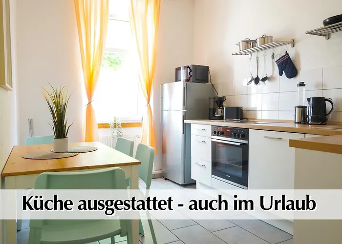 Ihr Rueckzugsort In - Grosszuegiges Altbau-apartment Mit 2sz, Kingsize Betten, Nobilia Kueche, 55 Zoll Smart-tv, 250mbts Wifi, Kostenloses Parken - Nur Wenige Minuten Vom Zentrum Und Nordstrand Entfernt - Kostenloser Waschraum Im Gebaeude Appartement Erfurt